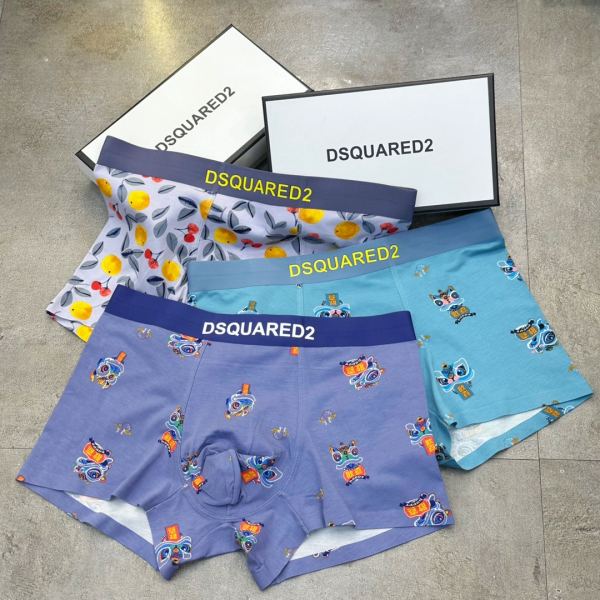réplica,joyas,joyería,1:1,replica,fake,lujo,barato Dsquared2 ropa interior de lujo para hombre (tres piezas)
