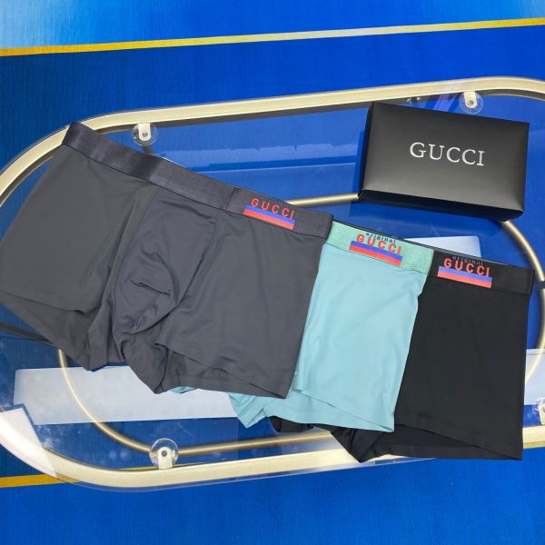 réplica,joyas,joyería,1:1,replica,fake,lujo,barato Ropa interior Gucci de lujo para hombre (tres piezas)