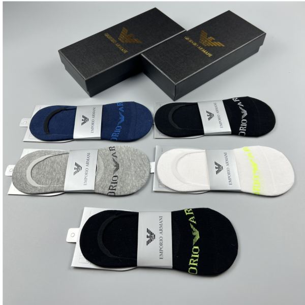 réplica,joyas,joyería,1:1,replica,fake,lujo,barato Calcetines de última moda Armani counter (5 pares por caja)