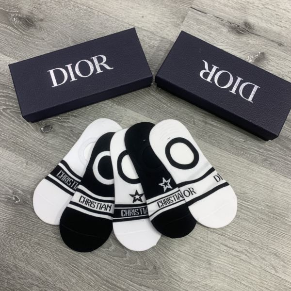réplica,joyas,joyería,1:1,replica,fake,lujo,barato Dior Dior counter calcetines de última moda (5 pares por caja)