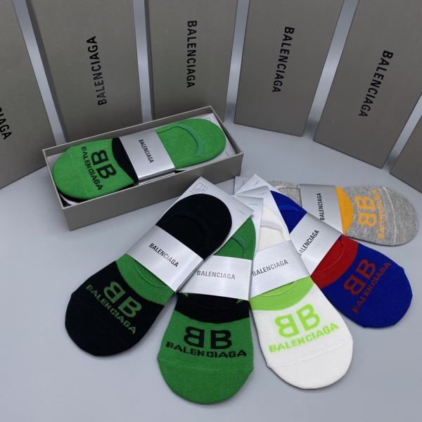 réplica,joyas,joyería,1:1,replica,fake,lujo,barato Los últimos calcetines de moda de Balenciaga (5 pares por caja)
