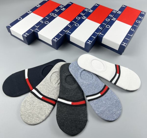 réplica,joyas,joyería,1:1,replica,fake,lujo,barato Tommy TOMMY counter calcetines de última moda (5 pares por caja)
