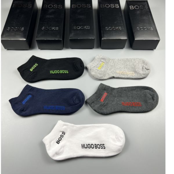 réplica,joyas,joyería,1:1,replica,fake,lujo,barato Hugo Boss counter calcetines de última moda (5 pares por caja)