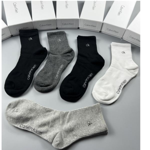 réplica,joyas,joyería,1:1,replica,fake,lujo,barato calcetines Calvin Klein de última moda (5 pares por caja)