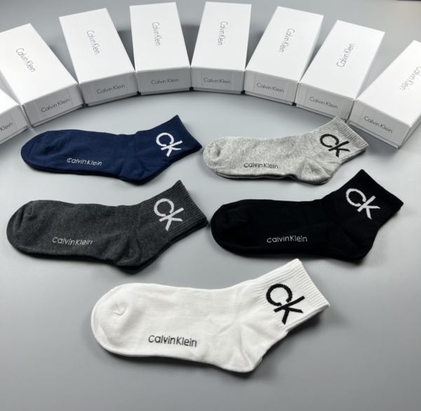 réplica,joyas,joyería,1:1,replica,fake,lujo,barato calcetines Calvin Klein de última moda (5 pares por caja)