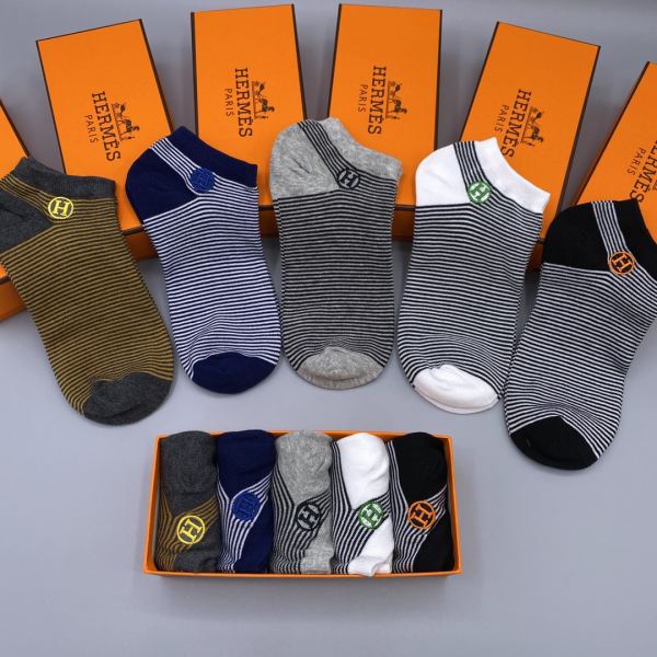 réplica,joyas,joyería,1:1,replica,fake,lujo,barato Calcetines de última moda Hermes counter (5 pares por caja)