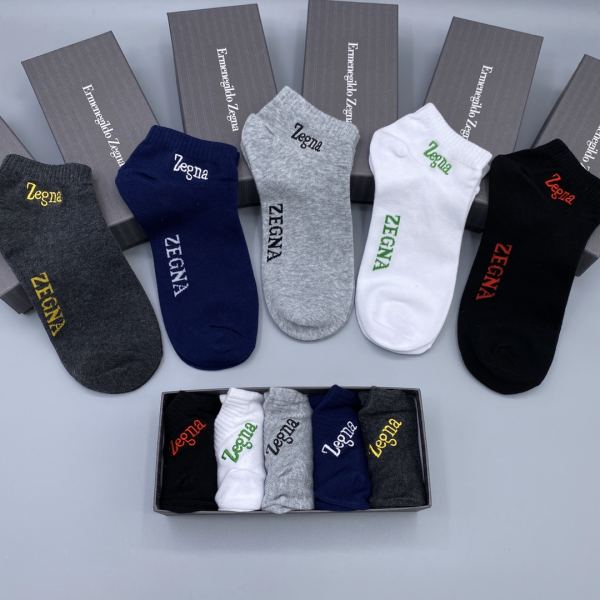 réplica,joyas,joyería,1:1,replica,fake,lujo,barato Zegna Zegna contador última moda calcetines (5 pares una caja)