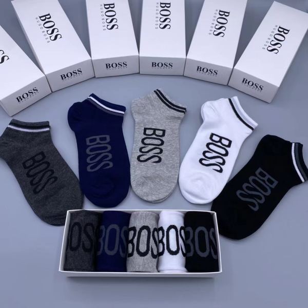 réplica,joyas,joyería,1:1,replica,fake,lujo,barato Hugo Boss counter calcetines de última moda (5 pares por caja)