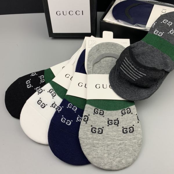 réplica,joyas,joyería,1:1,replica,fake,lujo,barato calcetines de última moda (5 pares por caja) de los mostradores de Gucci