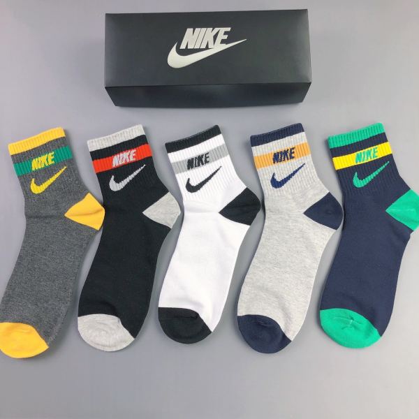 réplica,joyas,joyería,1:1,replica,fake,lujo,barato calcetines NIKE de última moda (5 pares por caja)