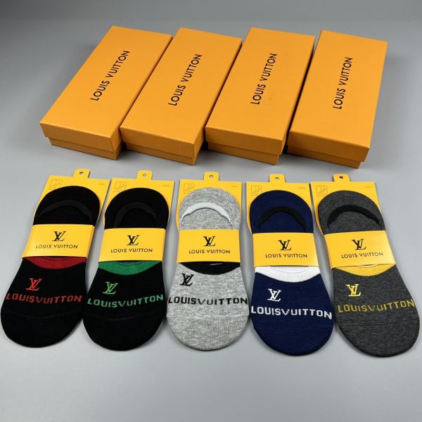 réplica,joyas,joyería,1:1,replica,fake,lujo,barato Louis Vuitton contador última moda calcetines (5 pares una caja)