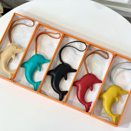réplica,joyas,joyería,1:1,replica,fake,lujo,barato Colgante de bolso Hermes con forma de delfín
