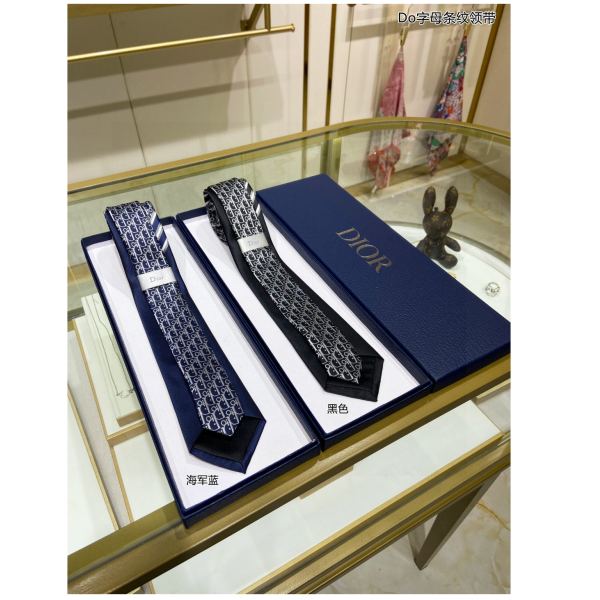 réplica,joyas,joyería,1:1,replica,fake,lujo,barato Corbata con rayas y letras Dior