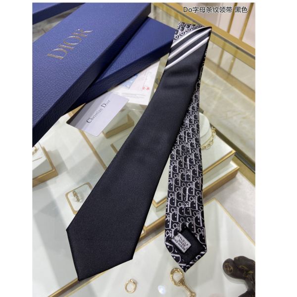 réplica,joyas,joyería,1:1,replica,fake,lujo,barato Corbata con rayas y letras Dior