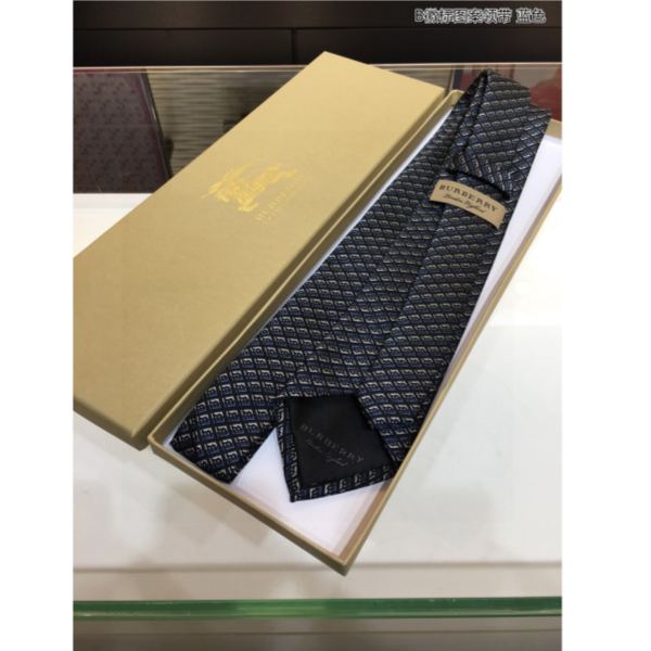 réplica,joyas,joyería,1:1,replica,fake,lujo,barato Corbata con logo pequeño de Burberry