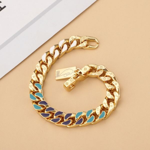 réplica,joyas,joyería,1:1,replica,fake,lujo,barato Pulsera cubana NBA Louis Vuitton