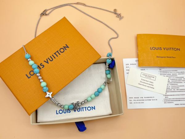 réplica,joyas,joyería,1:1,replica,fake,lujo,barato Collar con cuentas de Louis Vuitton