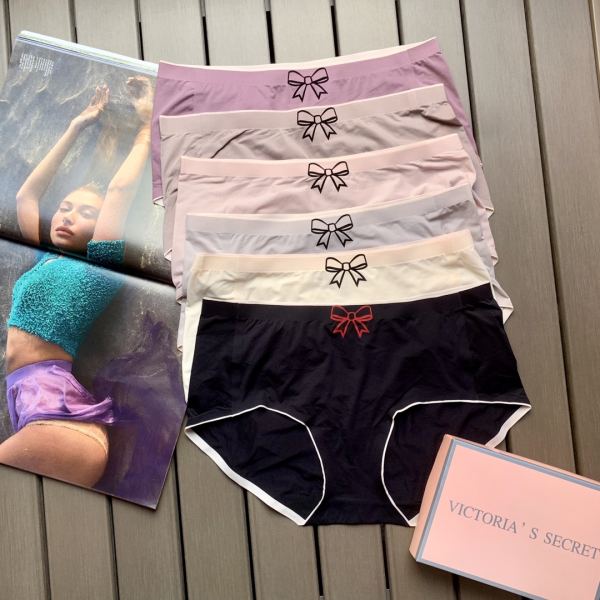 réplica,joyas,joyería,1:1,replica,fake,lujo,barato 【5 piezas】 Ropa interior sin costuras de cintura media para mujer con estampado de moda de Victoria’s Secret