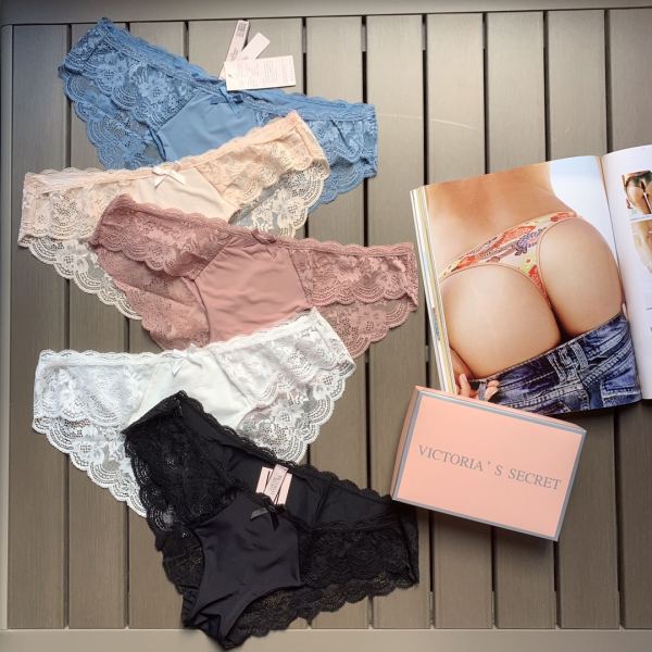 réplica,joyas,joyería,1:1,replica,fake,lujo,barato 【5pcs】Braguitas de encaje de media cintura de cintura baja de Victoria’s Secret