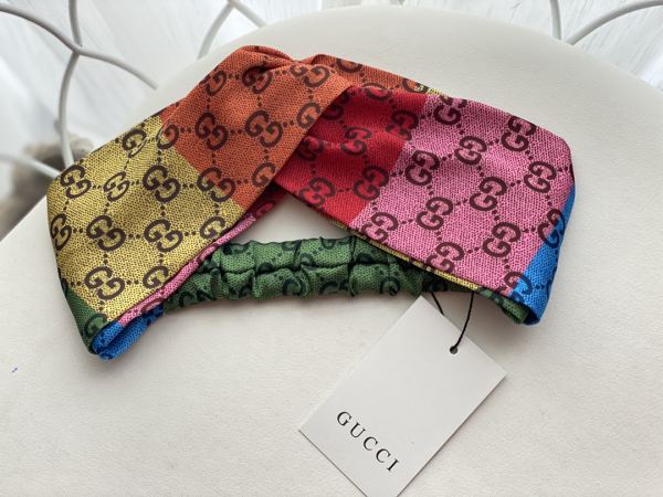 réplica,joyas,joyería,1:1,replica,fake,lujo,barato 【1pcs】La nueva diadema de satén arcoíris de Gucci
