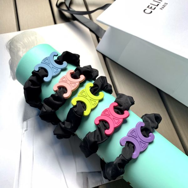 réplica,joyas,joyería,1:1,replica,fake,lujo,barato 【5pcs】Celine’s new color paint Arc de Triomphe metal estándar color cabeza cuerda cuerda para el cabello