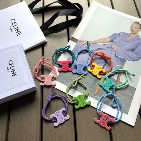 réplica,joyas,joyería,1:1,replica,fake,lujo,barato 【8 piezas】 Cuerda para el cabello duradera, de alta elasticidad y color estándar de metal nuevo de Celine