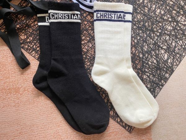 réplica,joyas,joyería,1:1,replica,fake,lujo,barato 1 par de calcetines de algodón puro con cordones en el sitio web oficial de Dior