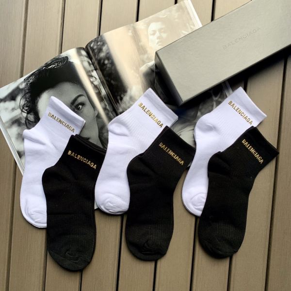 réplica,joyas,joyería,1:1,replica,fake,lujo,barato 6 pares de la nueva serie de calcetines de algodón de alta calidad de Balenciaga