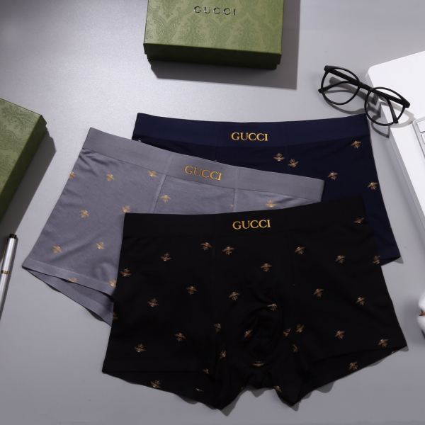 réplica,joyas,joyería,1:1,replica,fake,lujo,barato Ropa interior de hombre Gucci (Tres piezas)