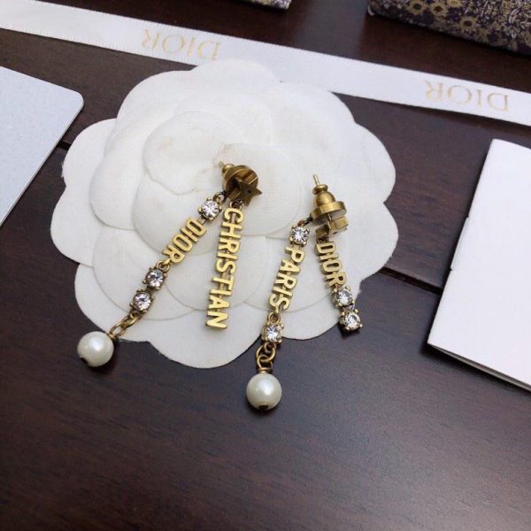 réplica,joyas,joyería,1:1,replica,fake,lujo,barato Pendientes con letras DIOR