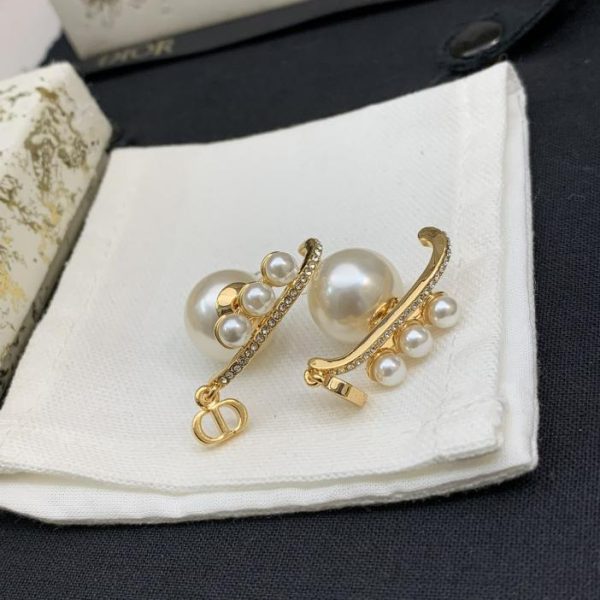 réplica,joyas,joyería,1:1,replica,fake,lujo,barato Pendientes Dior de perlas grandes