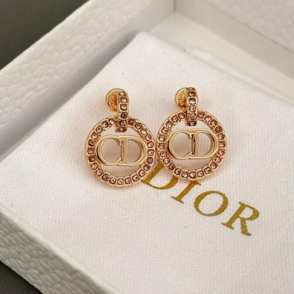 réplica,joyas,joyería,1:1,replica,fake,lujo,barato Pendientes de aro Dior verdes y blancos
