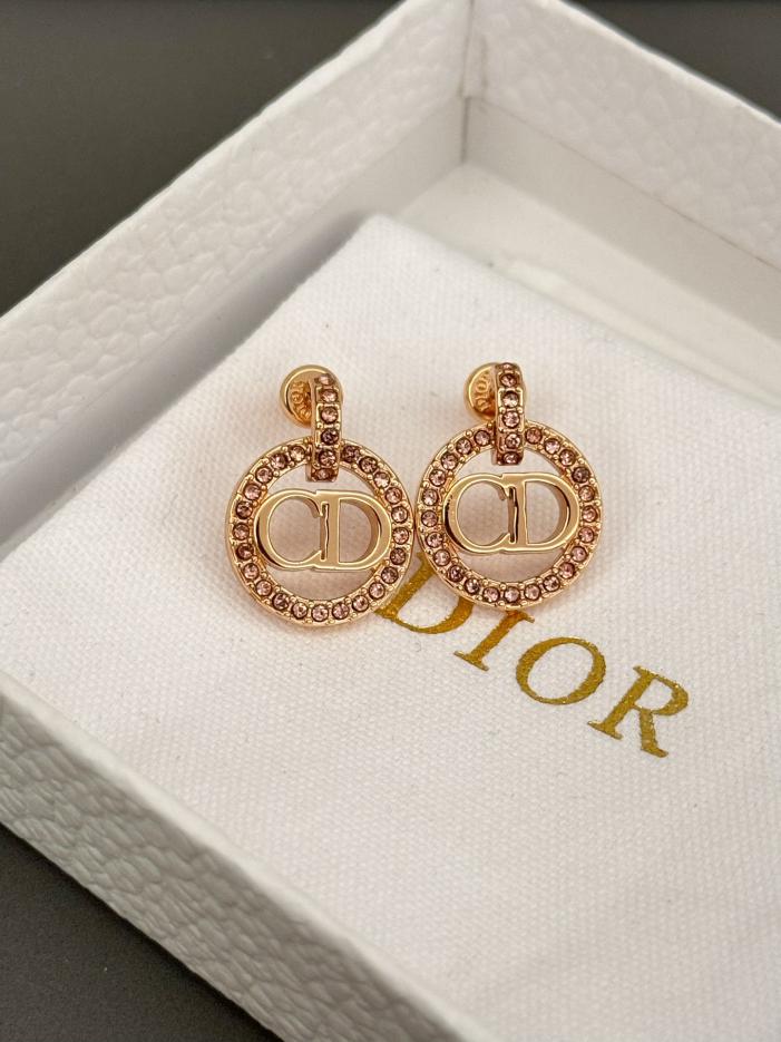 réplica,joyas,joyería,1:1,replica,fake,lujo,barato réplica,joyas,joyería,1:1,replica,fake,lujo,barato Pendientes Dior redondos de oro rosa Dior