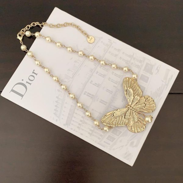 réplica,joyas,joyería,1:1,replica,fake,lujo,barato Broche Dior mariposa en oro claro