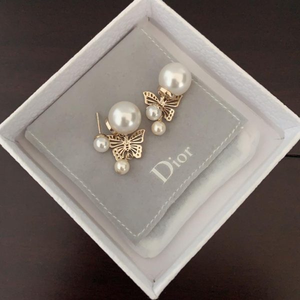 réplica,joyas,joyería,1:1,replica,fake,lujo,barato Pendientes Dior florales con cuentas dobles