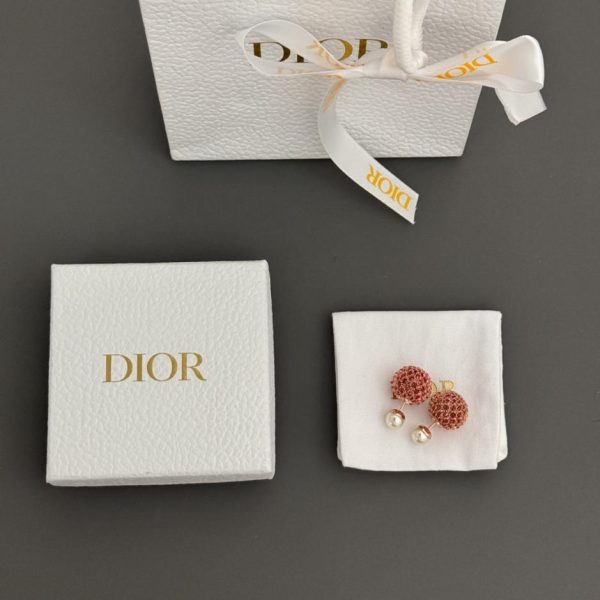 réplica,joyas,joyería,1:1,replica,fake,lujo,barato Pendientes huecos con diamantes en forma de D