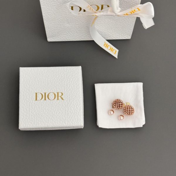 réplica,joyas,joyería,1:1,replica,fake,lujo,barato Pendientes huecos con diamantes en forma de D