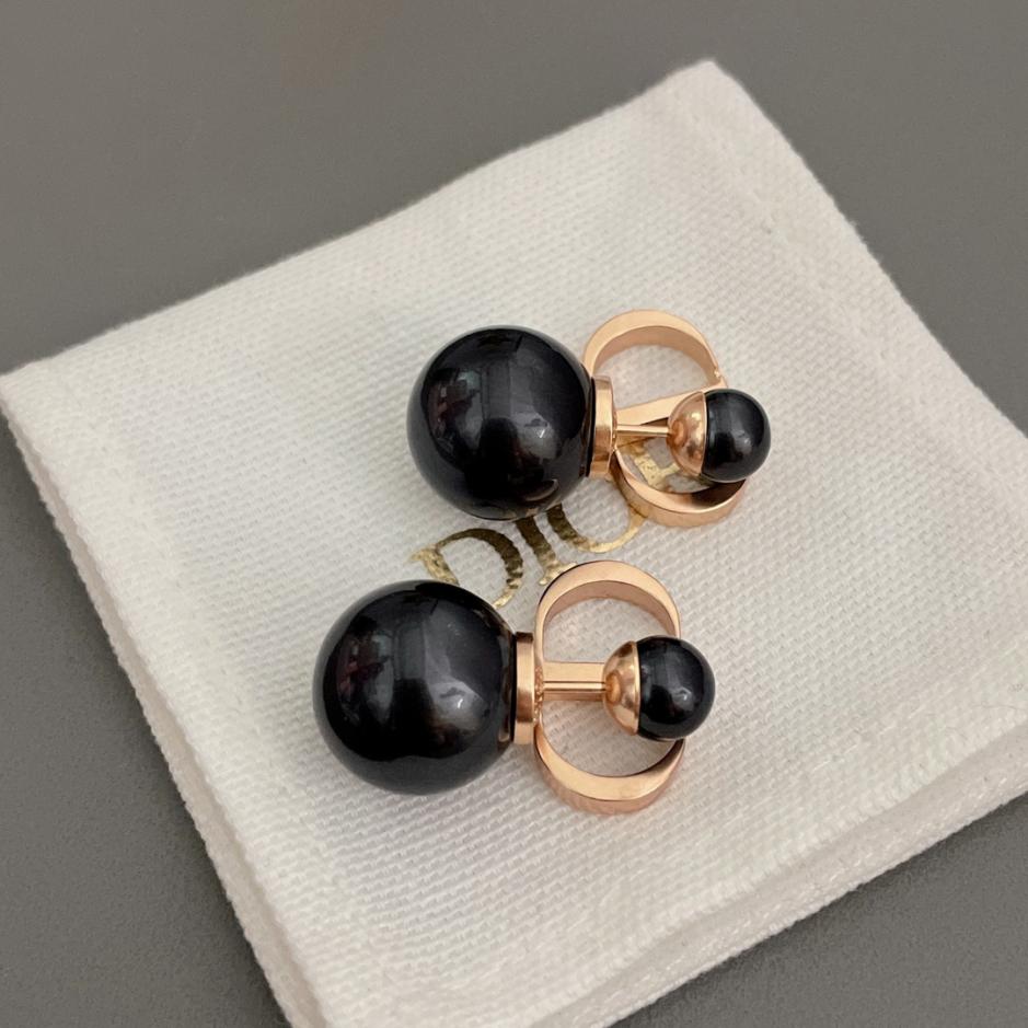 réplica,joyas,joyería,1:1,replica,fake,lujo,barato réplica,joyas,joyería,1:1,replica,fake,lujo,barato Pendientes Dior de cuentas negras