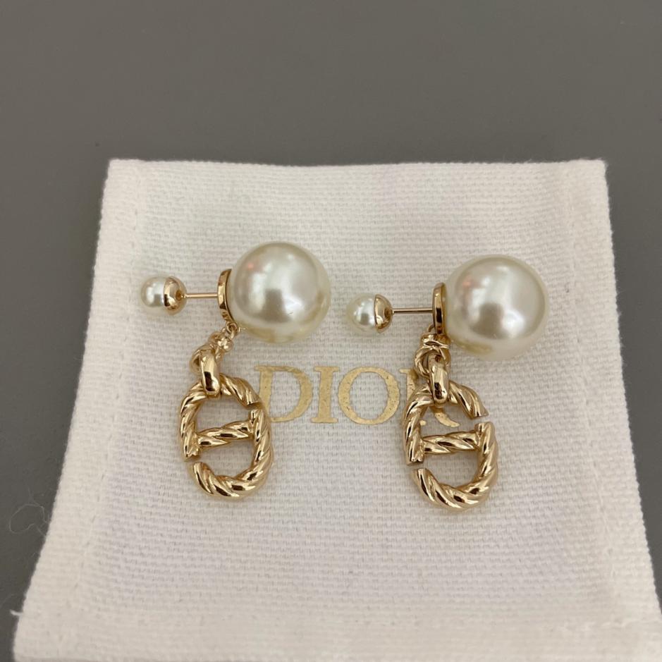 réplica,joyas,joyería,1:1,replica,fake,lujo,barato réplica,joyas,joyería,1:1,replica,fake,lujo,barato Pendientes Dior con cuentas dobles