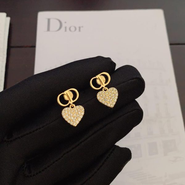 réplica,joyas,joyería,1:1,replica,fake,lujo,barato Pendientes de amor con diamantes Dior