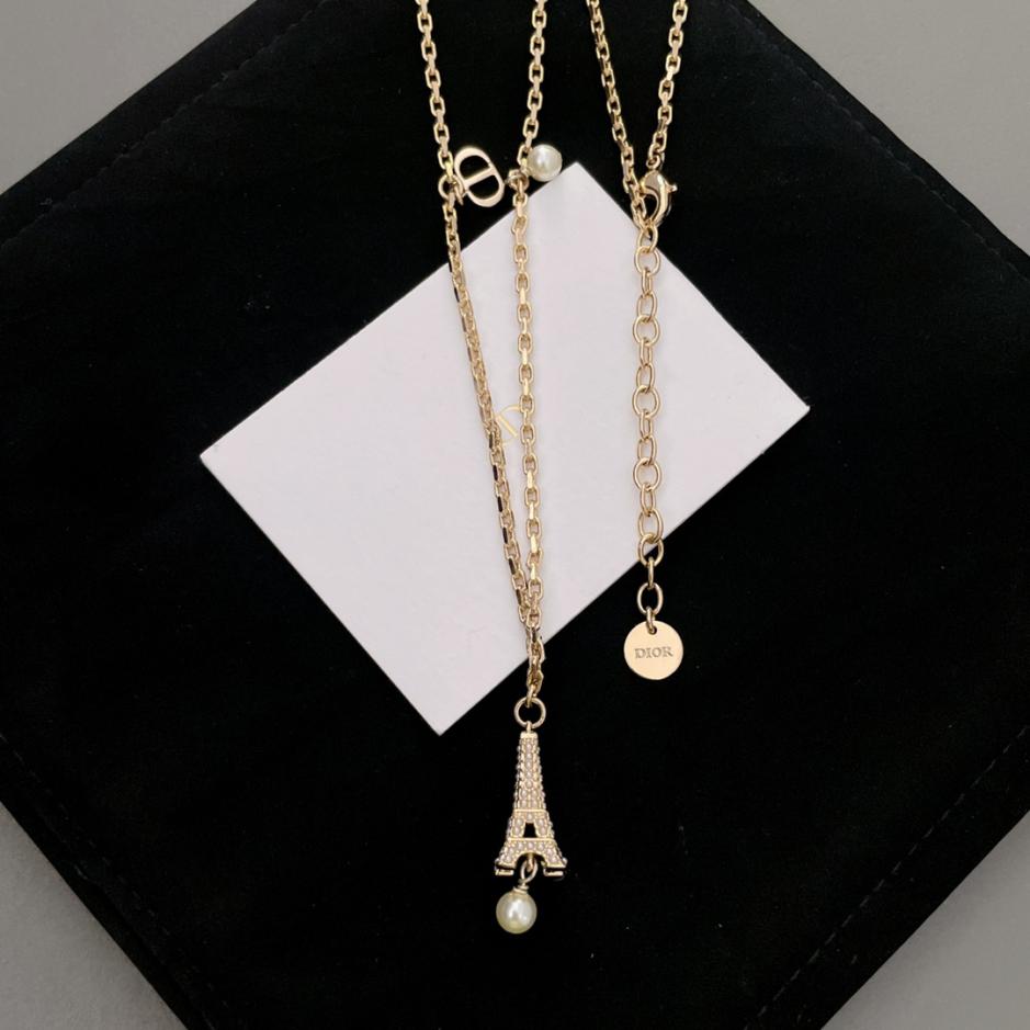 réplica,joyas,joyería,1:1,replica,fake,lujo,barato réplica,joyas,joyería,1:1,replica,fake,lujo,barato Collar Dior Torre Eiffel