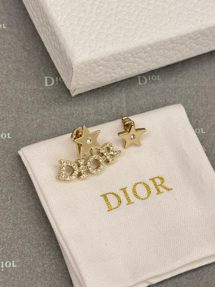 réplica,joyas,joyería,1:1,replica,fake,lujo,barato réplica,joyas,joyería,1:1,replica,fake,lujo,barato Pendientes asimétricos con estrella y letras Dor