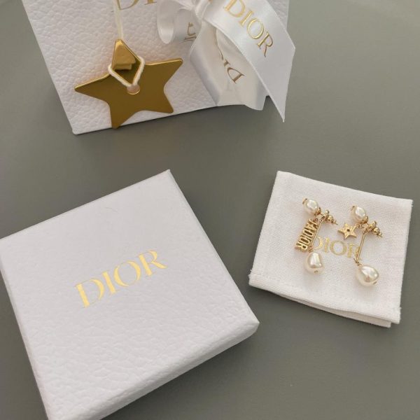 réplica,joyas,joyería,1:1,replica,fake,lujo,barato Pendientes Dior con letras y cuentas