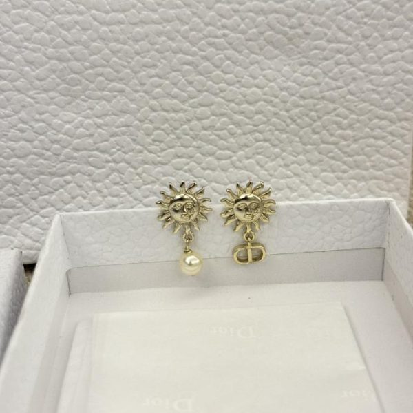 réplica,joyas,joyería,1:1,replica,fake,lujo,barato Pendientes Dior con perlas de sol