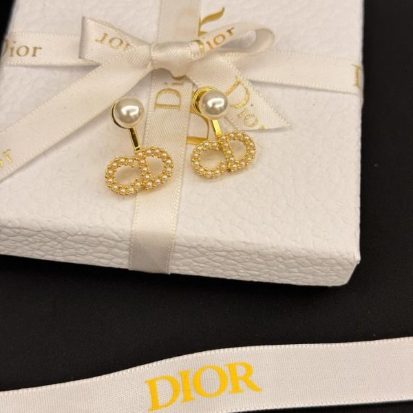 réplica,joyas,joyería,1:1,replica,fake,lujo,barato Aretes de perlas Love Dior