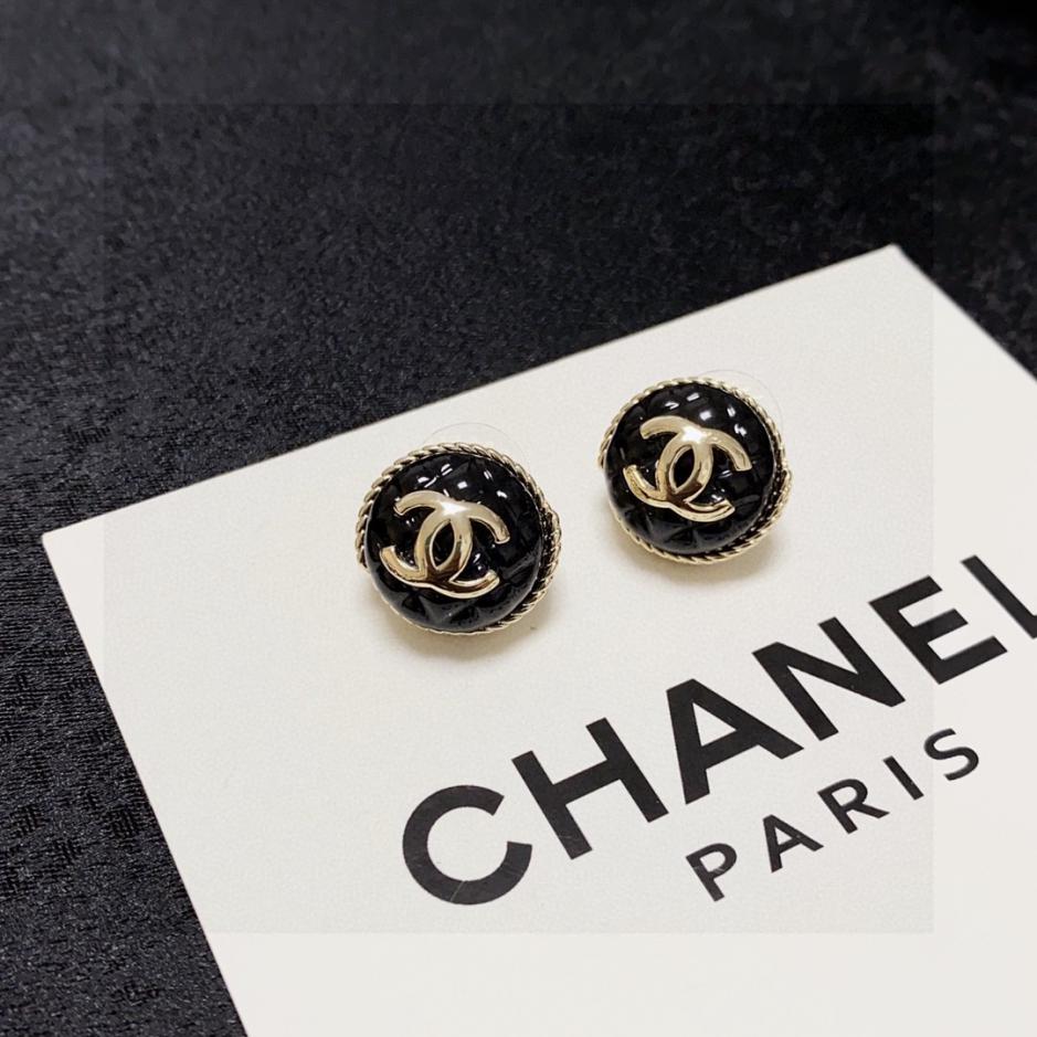 réplica,joyas,joyería,1:1,replica,fake,lujo,barato Chanel doble C diamante negro