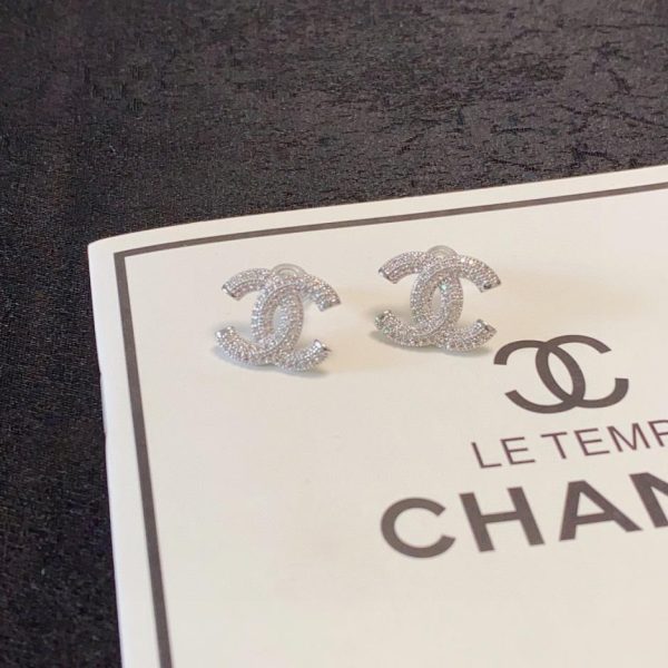 réplica,joyas,joyería,1:1,replica,fake,lujo,barato Aretes pequeños con perlas verdes Chanel Double C
