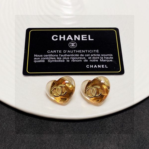 réplica,joyas,joyería,1:1,replica,fake,lujo,barato Aretes pequeños con perlas verdes Chanel Double C