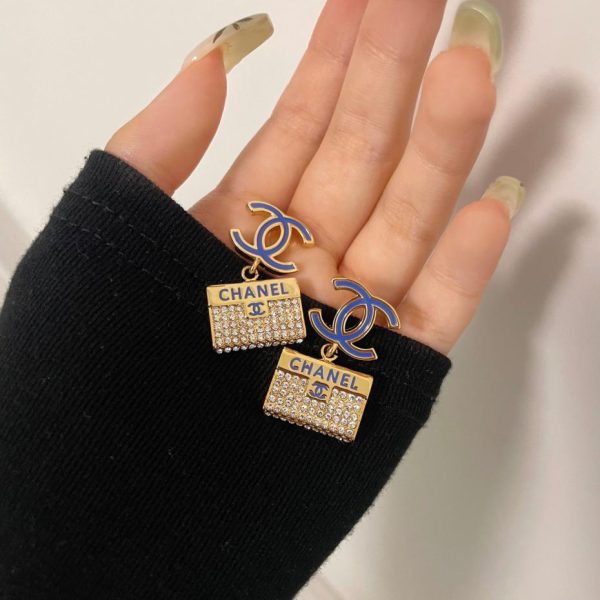 réplica,joyas,joyería,1:1,replica,fake,lujo,barato Pendientes con letras Chanel
