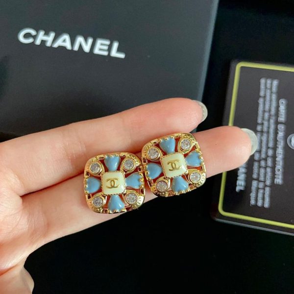 réplica,joyas,joyería,1:1,replica,fake,lujo,barato Pendientes Chanel doble C